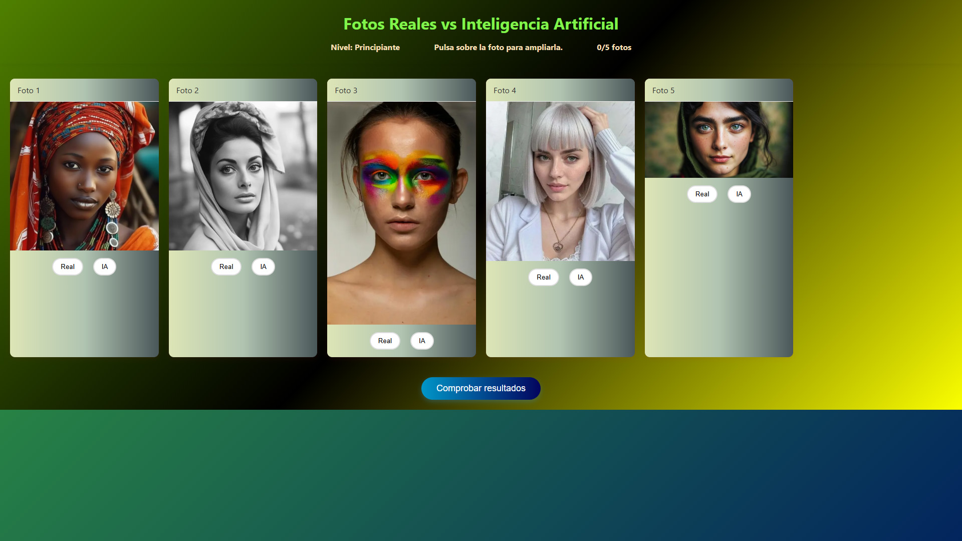 Imagen Fotos Reales vs IA